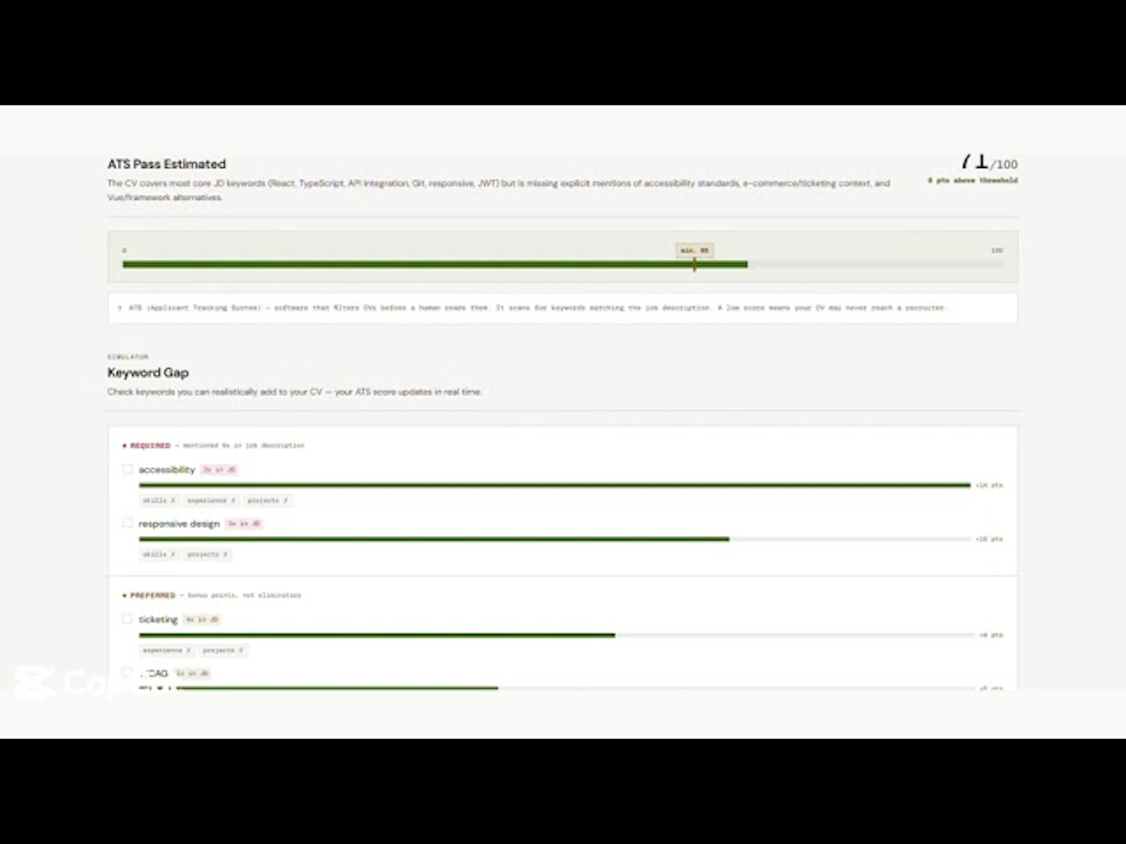 RejectCheck screenshot 1 (video preview)
