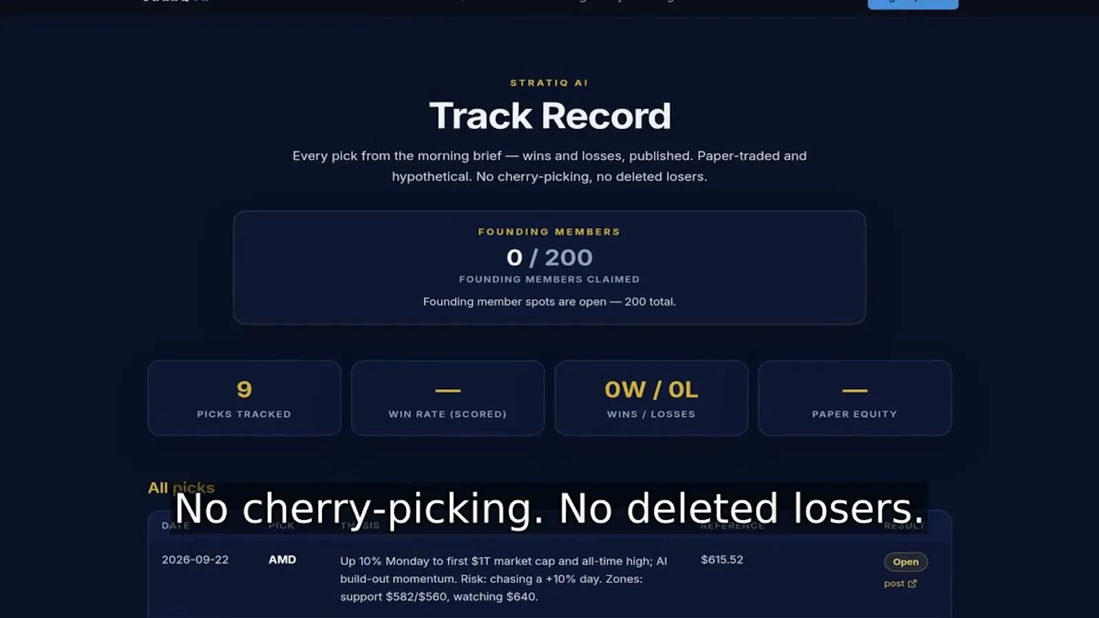 StratIQ screenshot 1 (video preview)