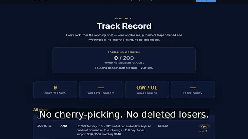 StratIQ screenshot 1 (video preview)