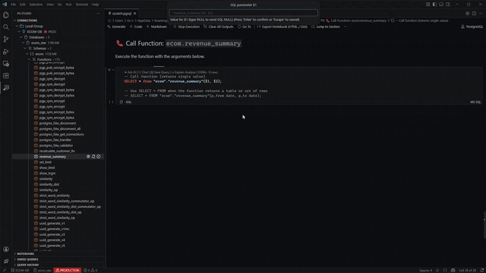 PgStudio screenshot 5