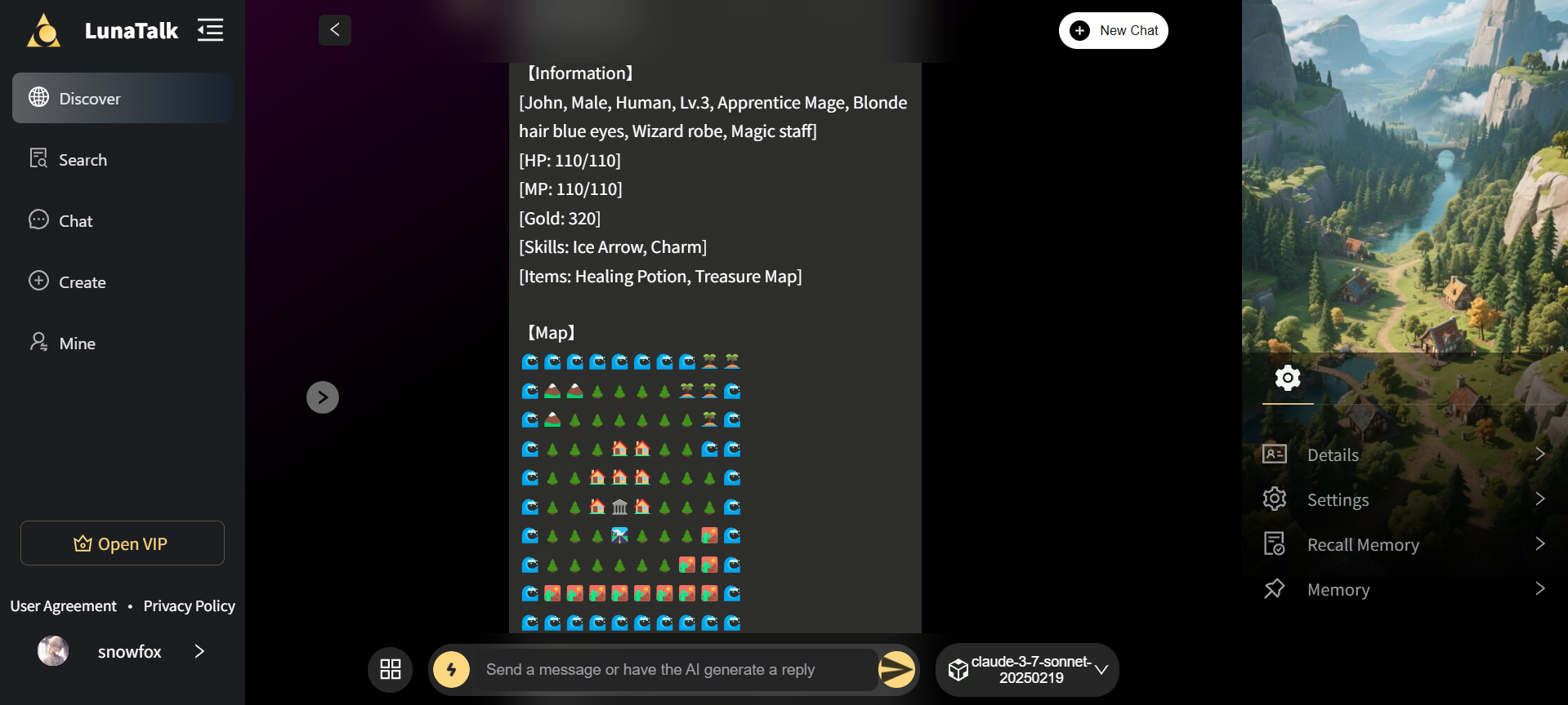 Lunatalk - KI -Chat, Rollenspiel, RPG -Spiele, lustige Quiz und mehr Medien 2