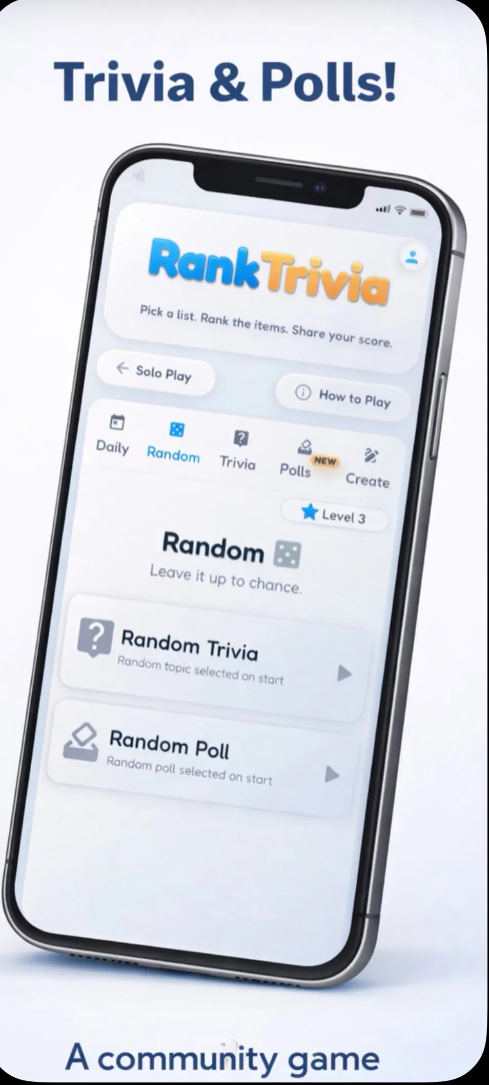 Banner del producto RankTrivia Trivia & Polls