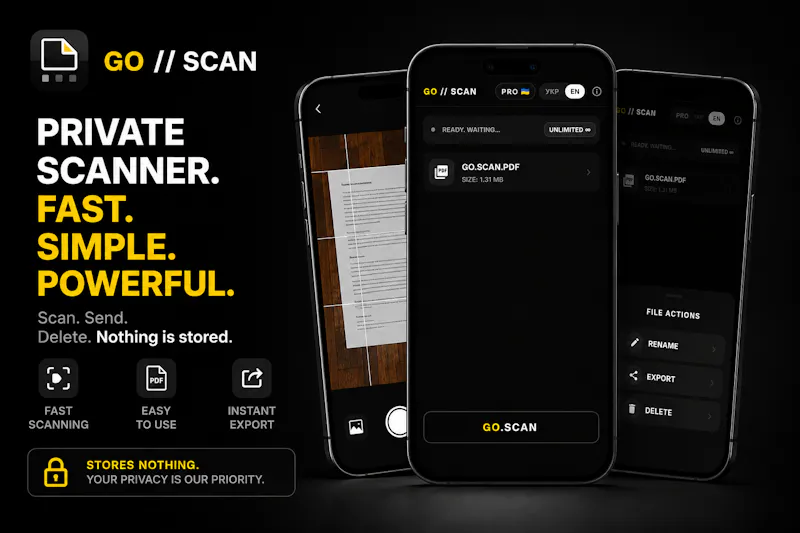 GO // SCAN — Instant PDF Scanner screenshot 1