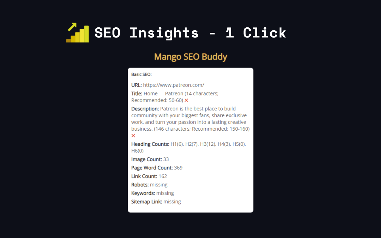 Chrome Ext: Seo & Open Graph Meta Reader media 1