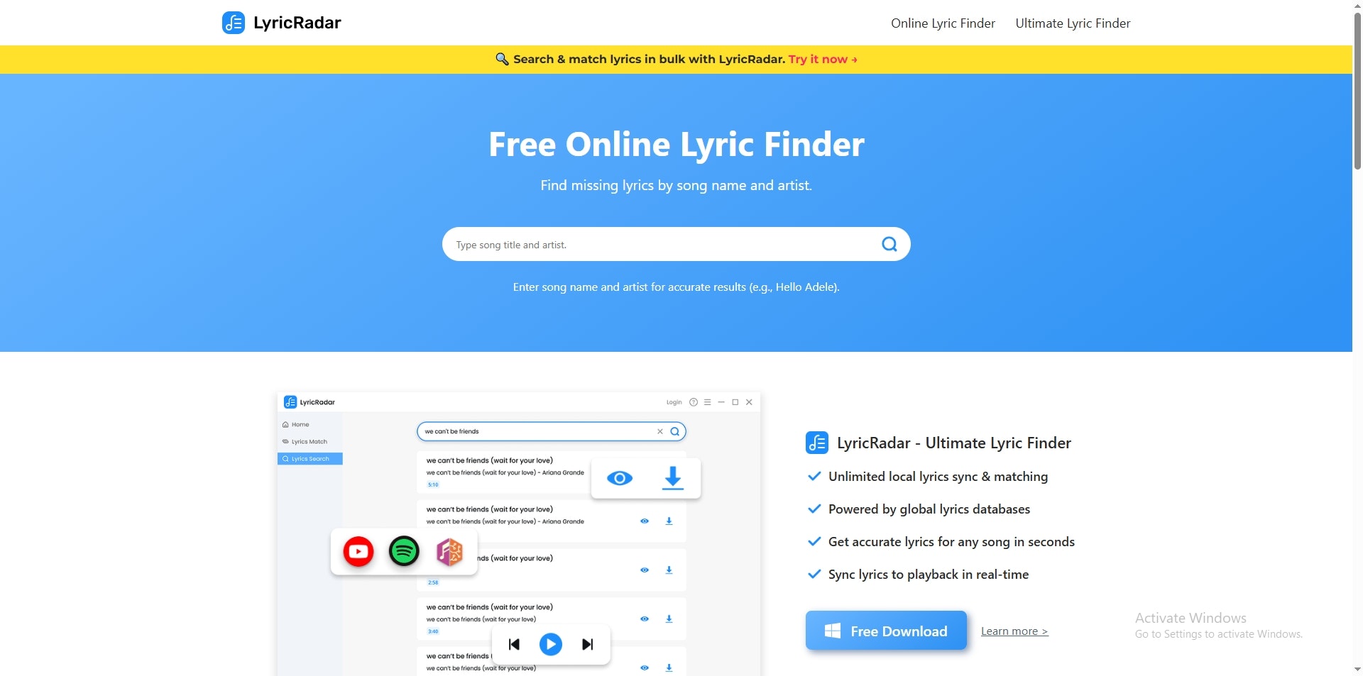 Lyricradar media 1