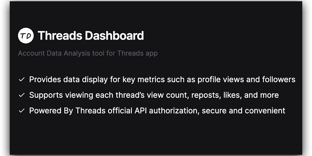 Threads Dashboard: Threads Analytics Tool Powered By Threads official ...