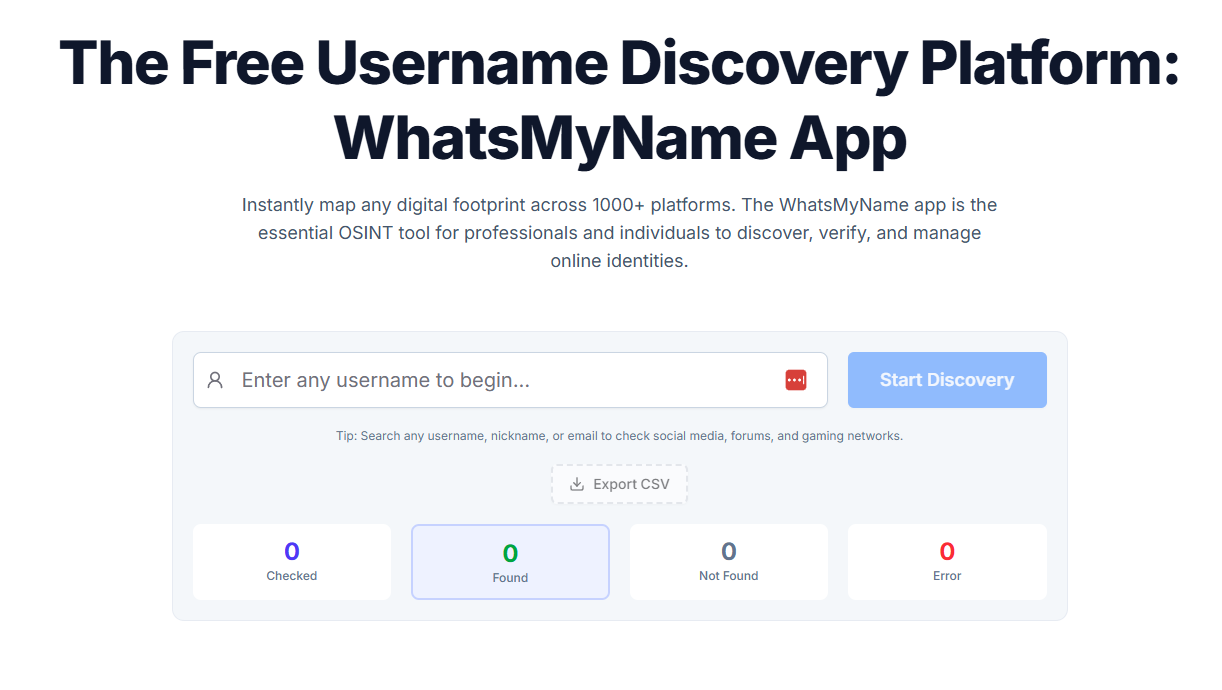 Média WhatsmynameApp - Plateforme de découverte de nom d'utilisateur gratuit 2