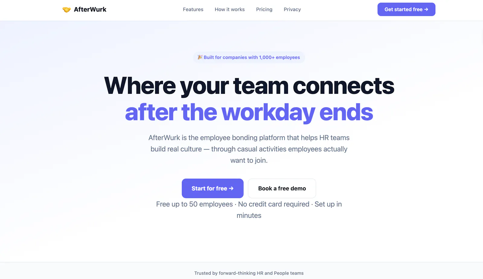 AfterWurk — Employee Bonding, Reimagined screenshot 2