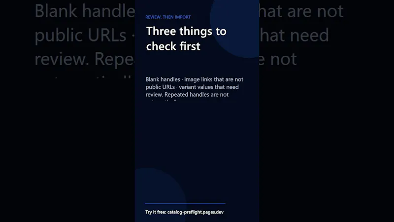 Catalog Preflight screenshot 1 (video preview)