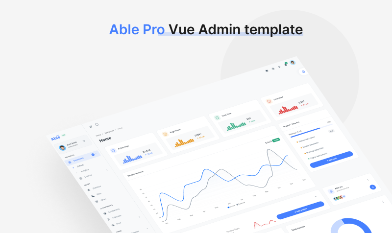 Pro free vuejs管理ダッシュボードを使用できますメディア1