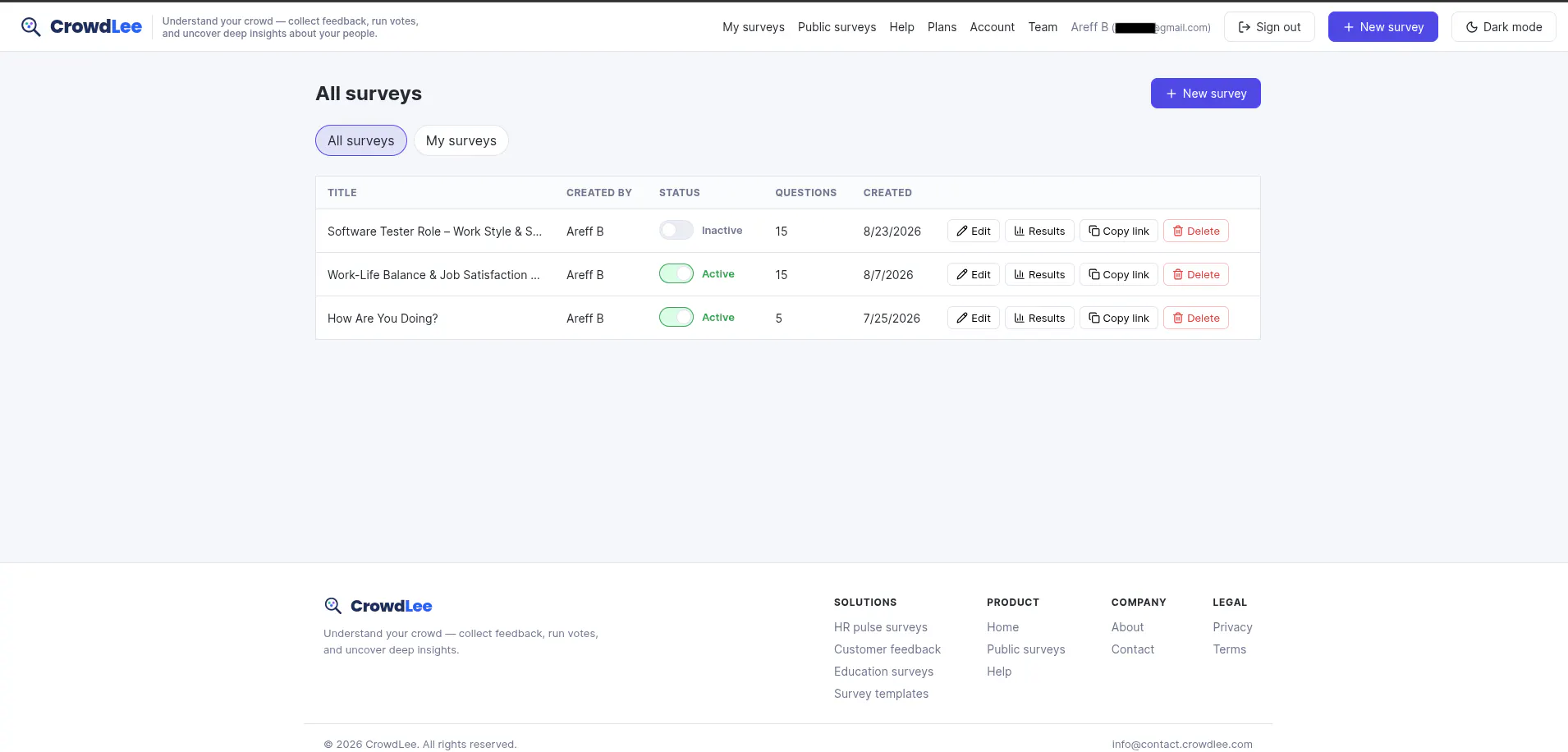 CrowdLee · Surveys & Insights gallery image