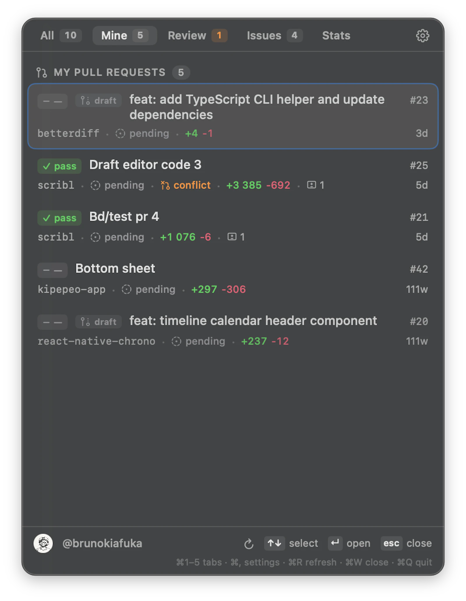 Gitbar screenshot 4