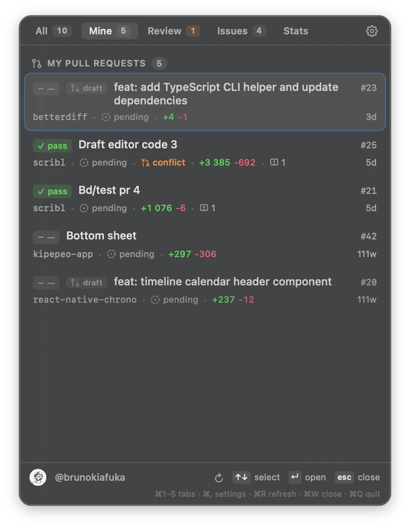 Gitbar screenshot 4