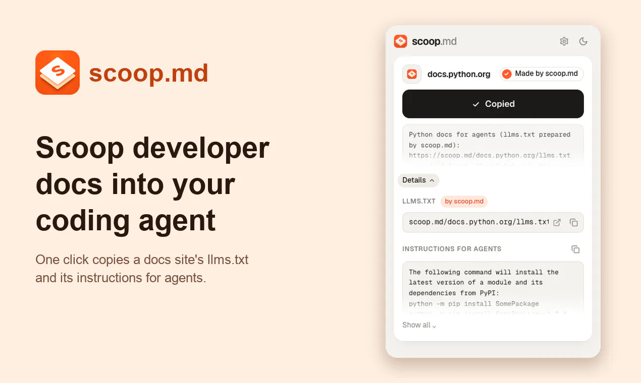 scoop.md gallery image