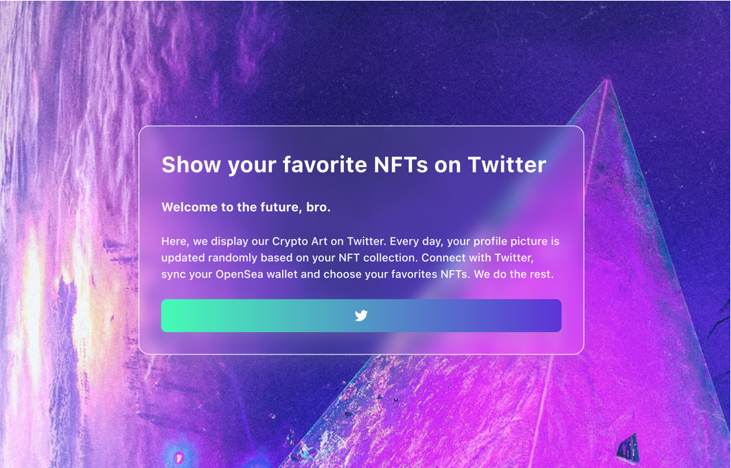 Show my NFT on Twitter gallery image