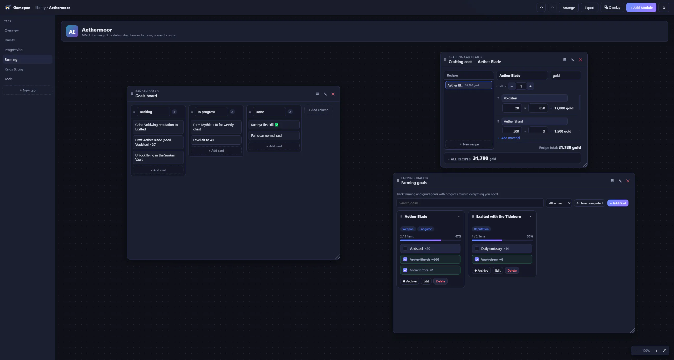 Gamepan screenshot