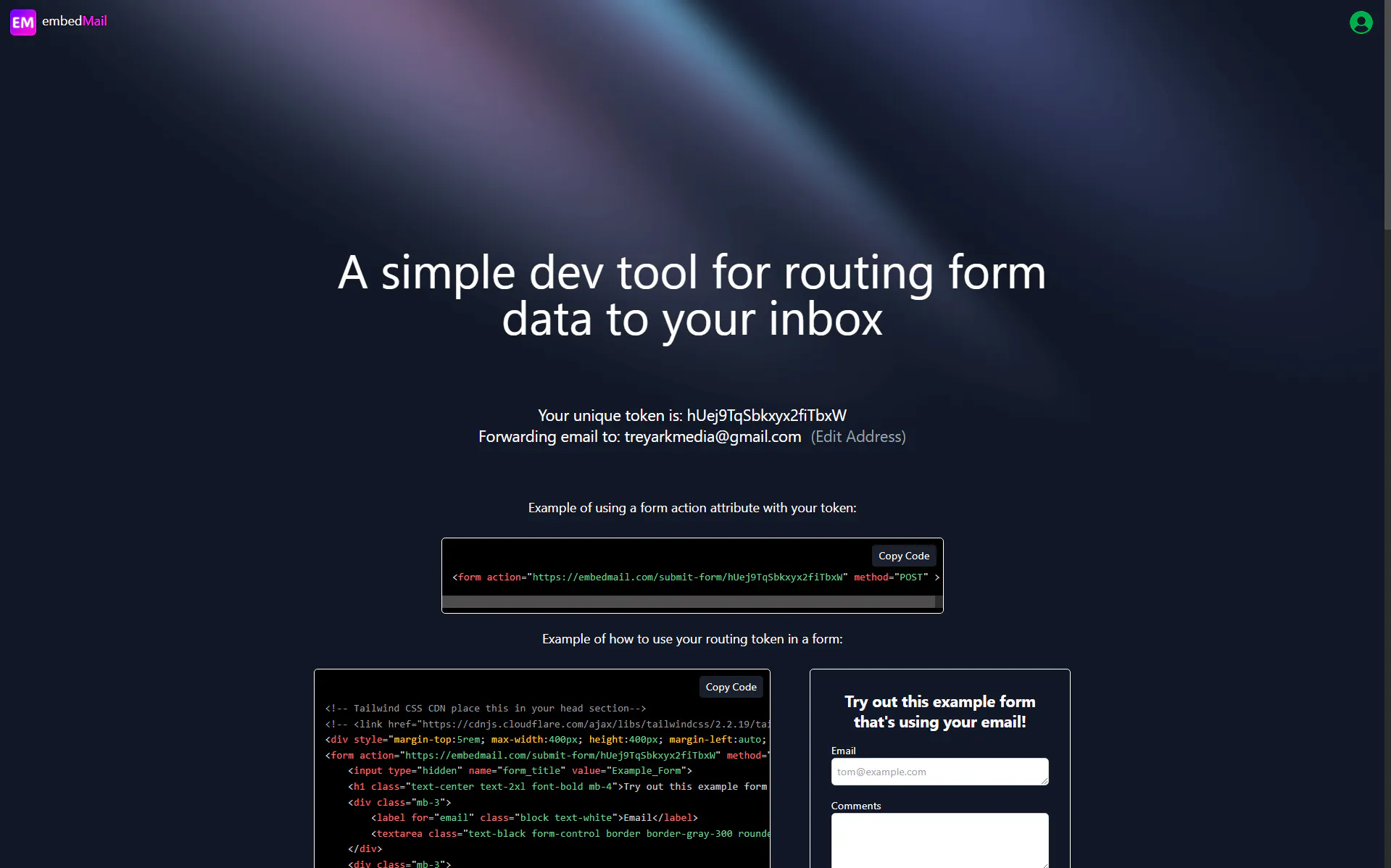 embedMail gallery image