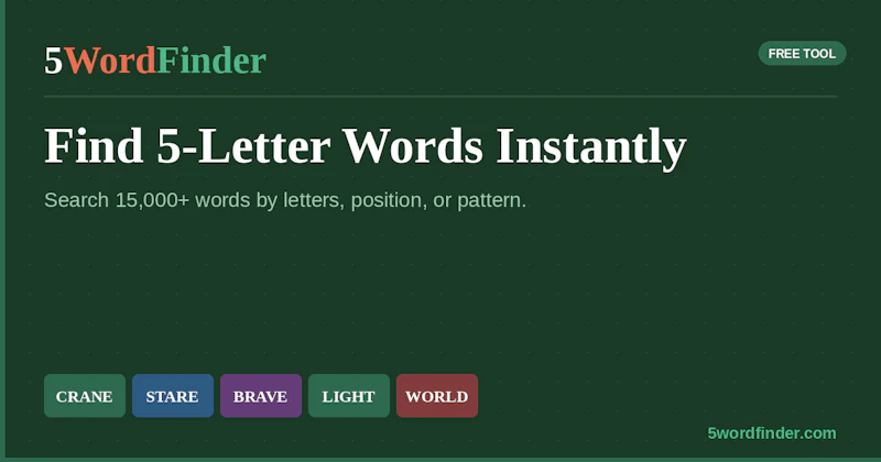 5WordFinder screenshot 1