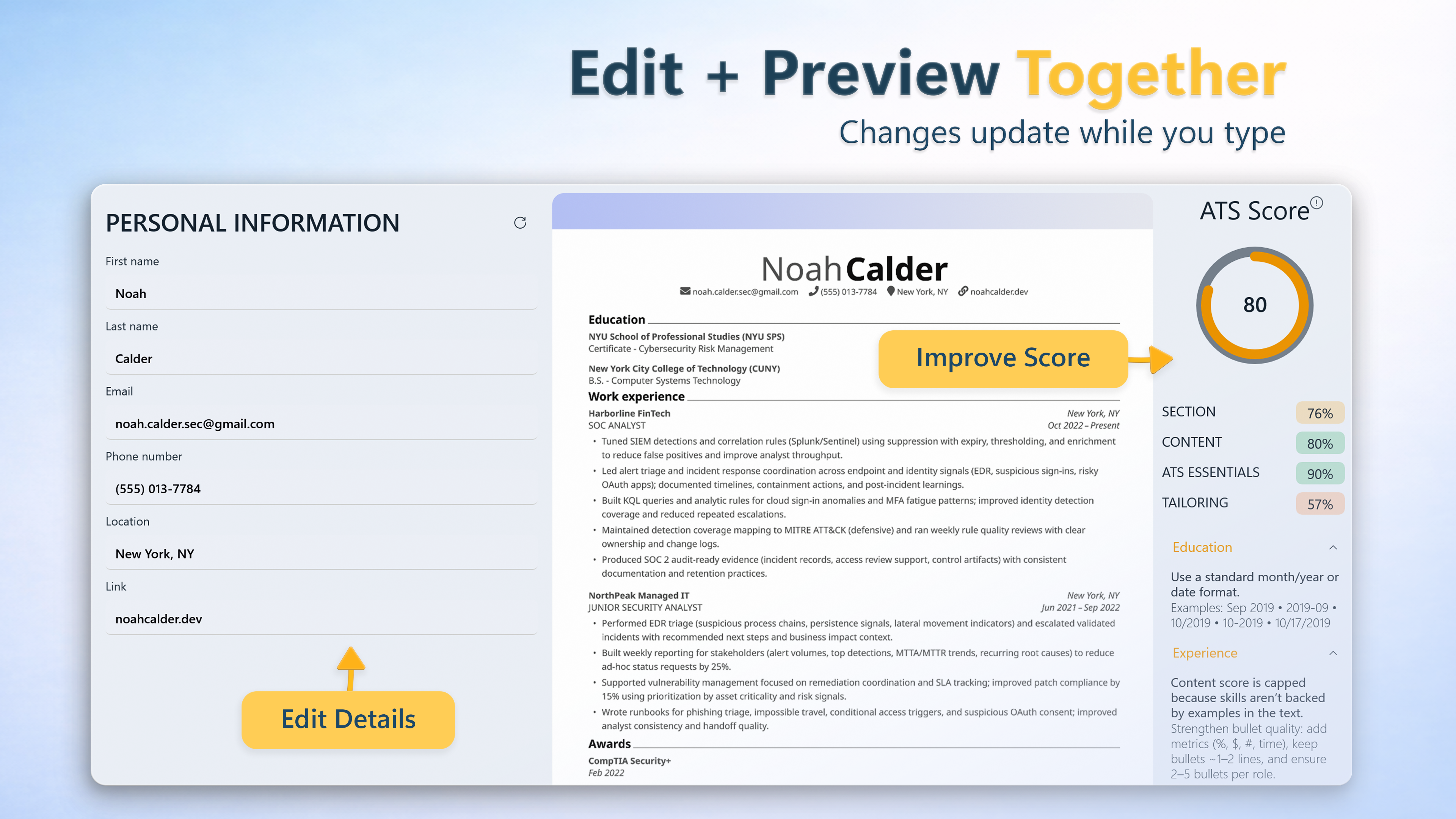 Resumy - Offline CV Builder with ATS gallery image