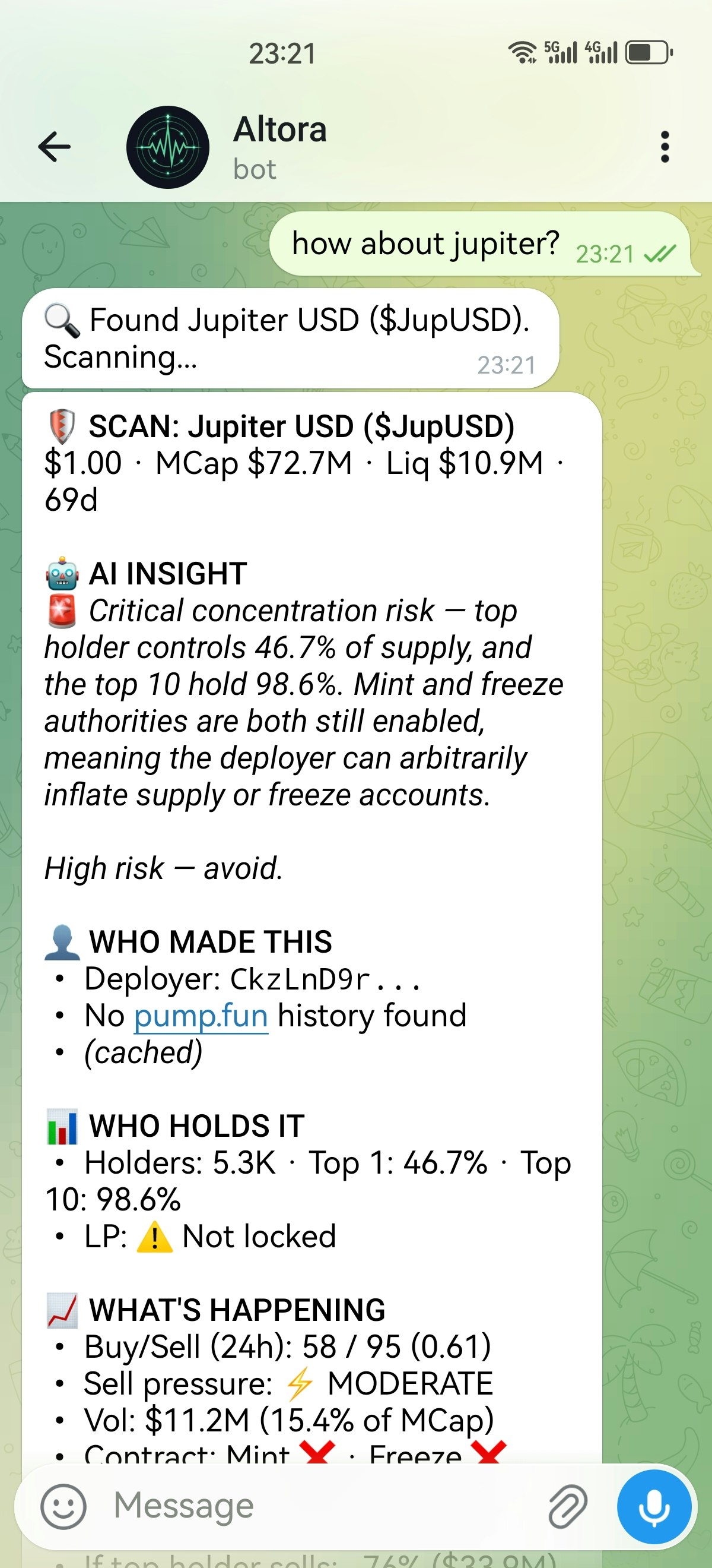 AltoraAIBot - Screenshot 2 showing product features and functionality