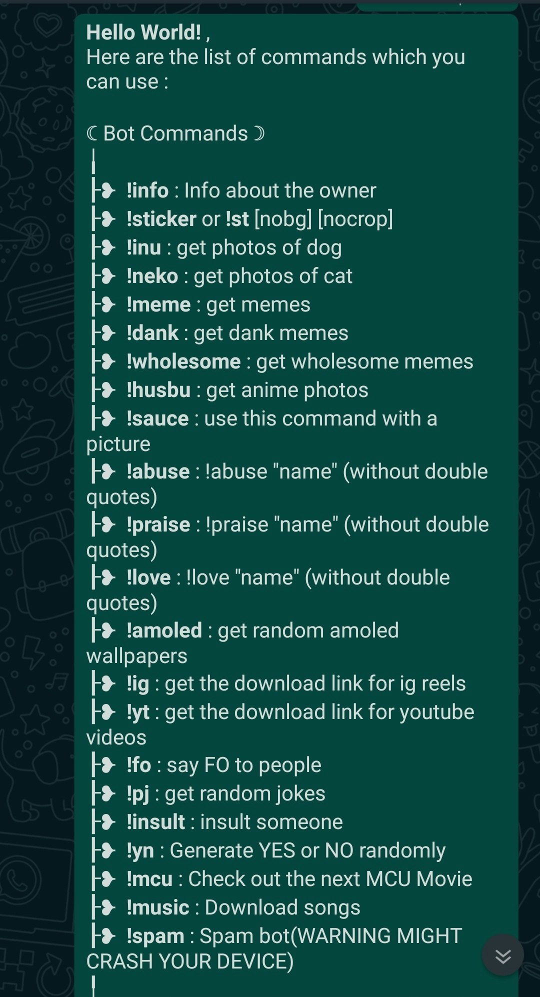 Whatsapp Fun Bot gallery image