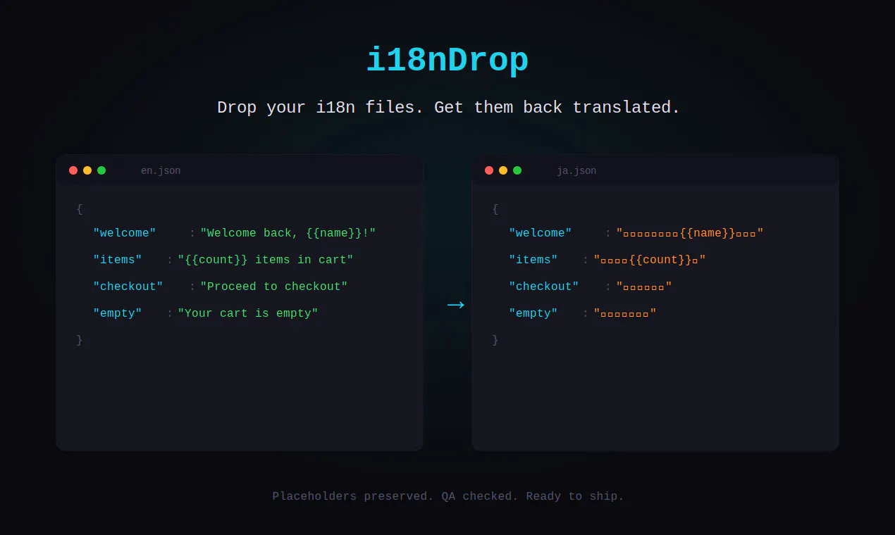 i18nDrop 제품 배너