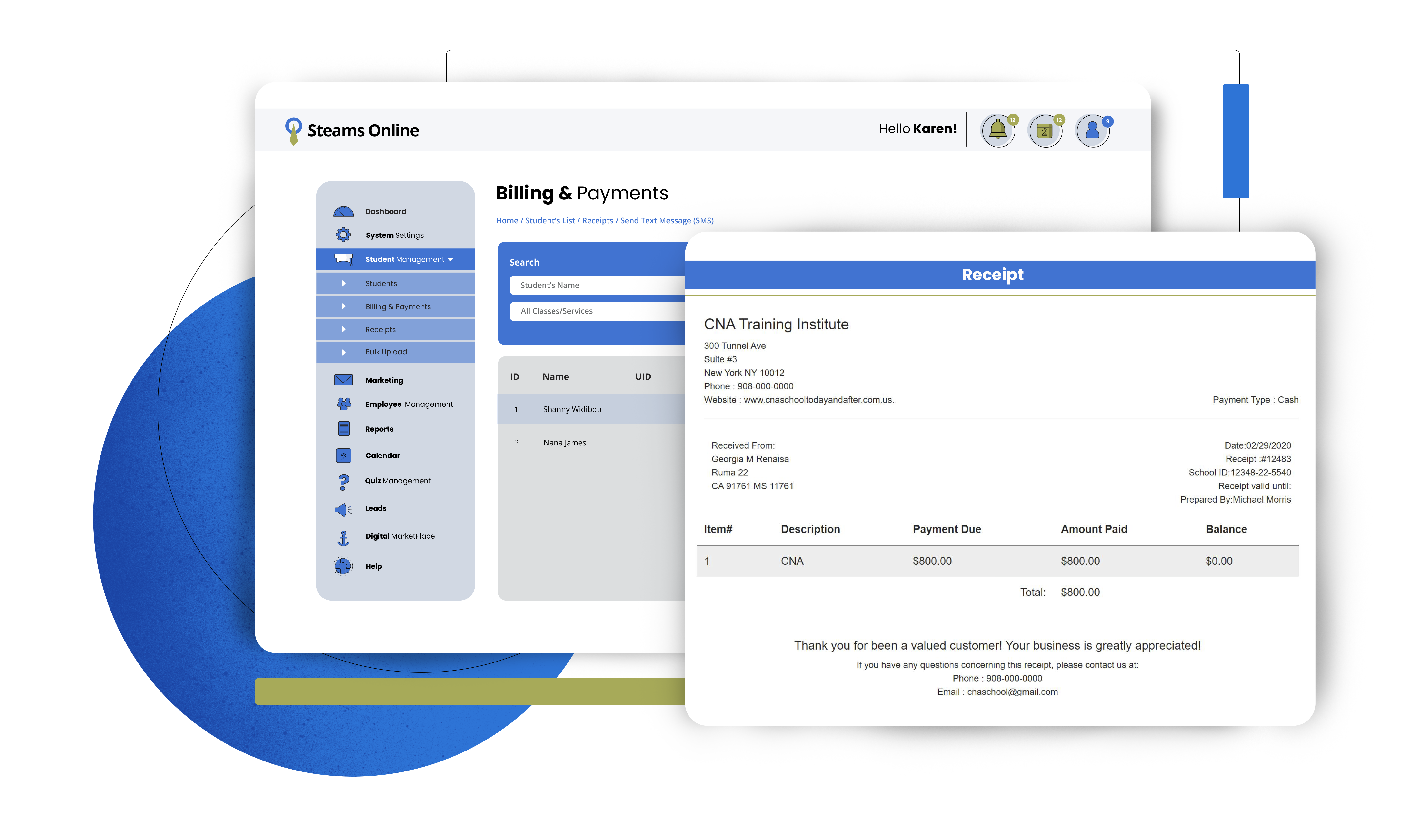 Stoomt online - Cloud-gebaseerde klasse MGMT met eenvoudige inschrijvingen, CRM-toegang. media 4