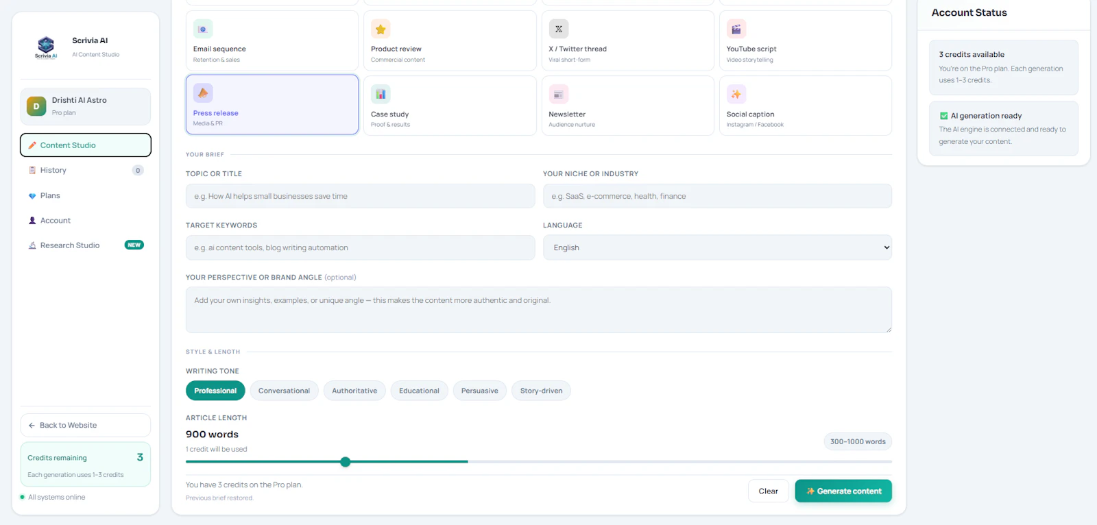 Scrivia AI screenshot 7