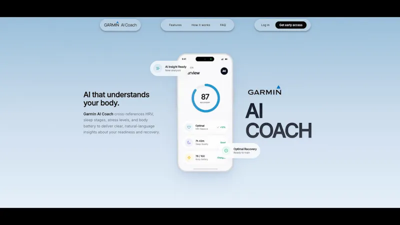 Vitality AI Coach for Garmin screenshot 1 (video preview)