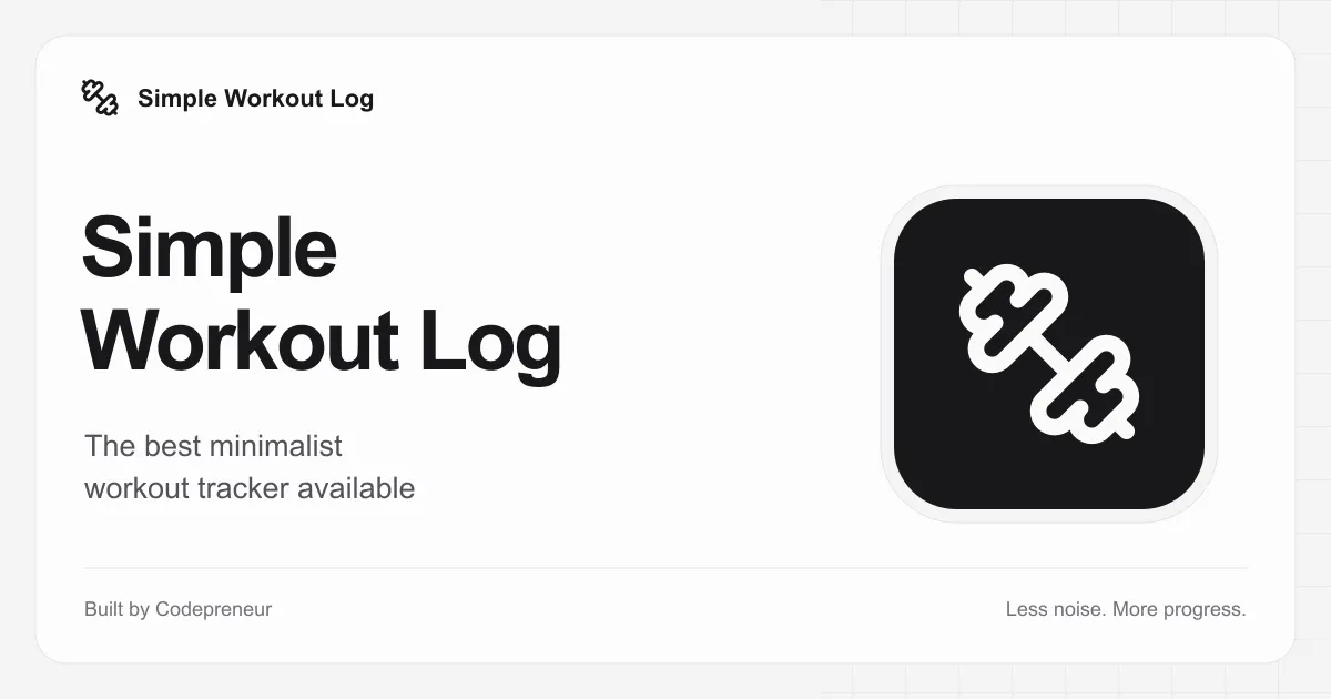 Simple Workout Log screenshot 1