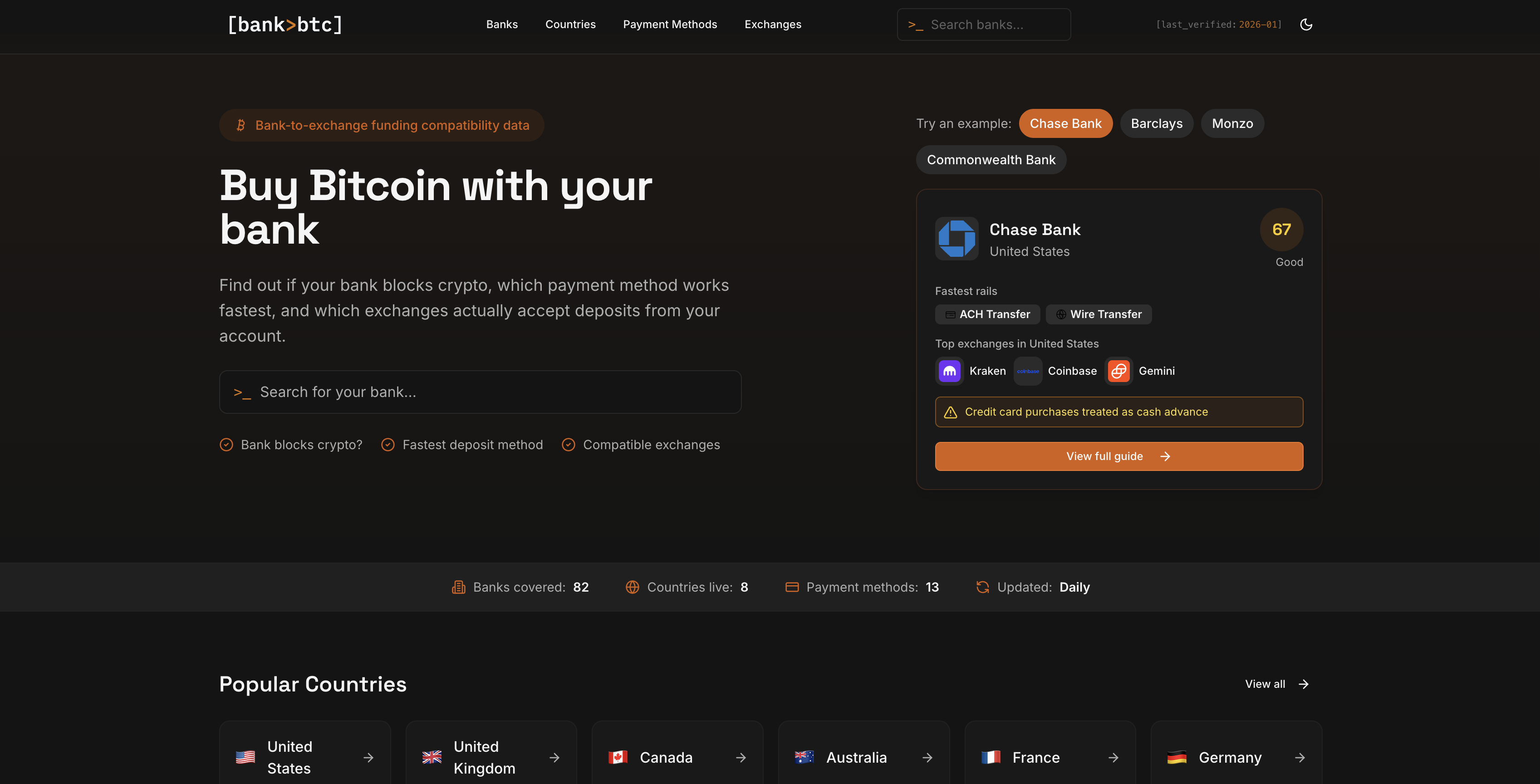 BankToBTC - Main product screenshot demonstrating key features and user interface