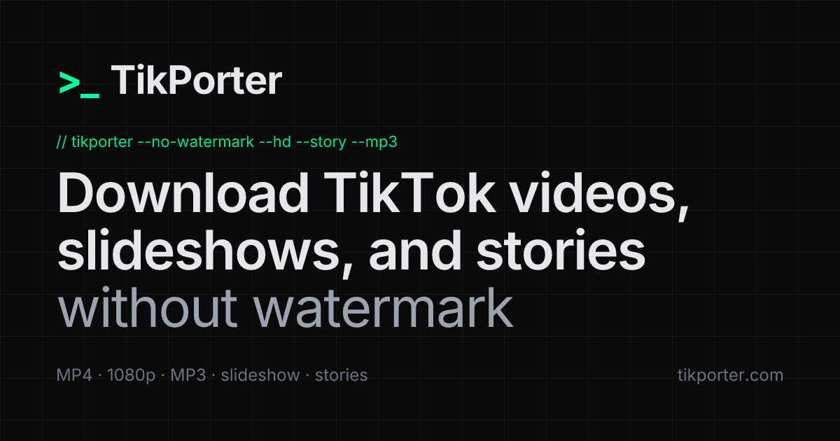 TikPorter gallery image