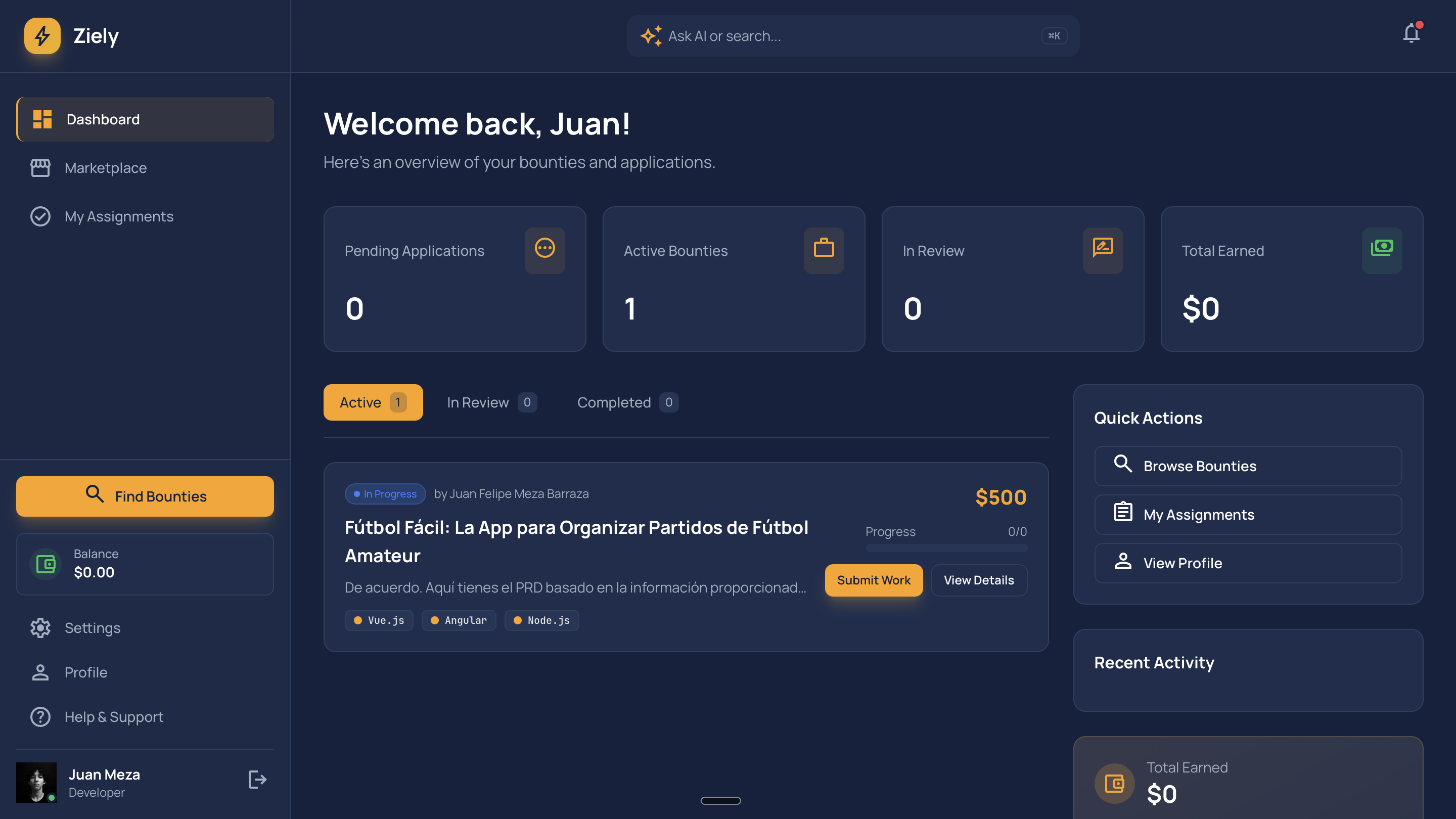 Ziely - Screenshot 3 showing product features and functionality