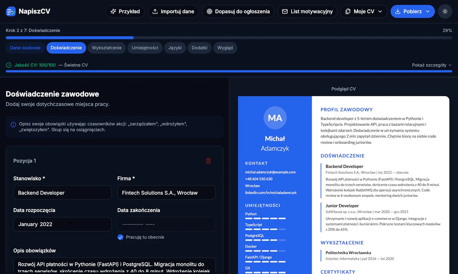NapiszCV screenshot 6