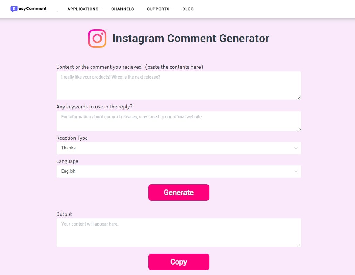 Instagram Comment Generator media 1