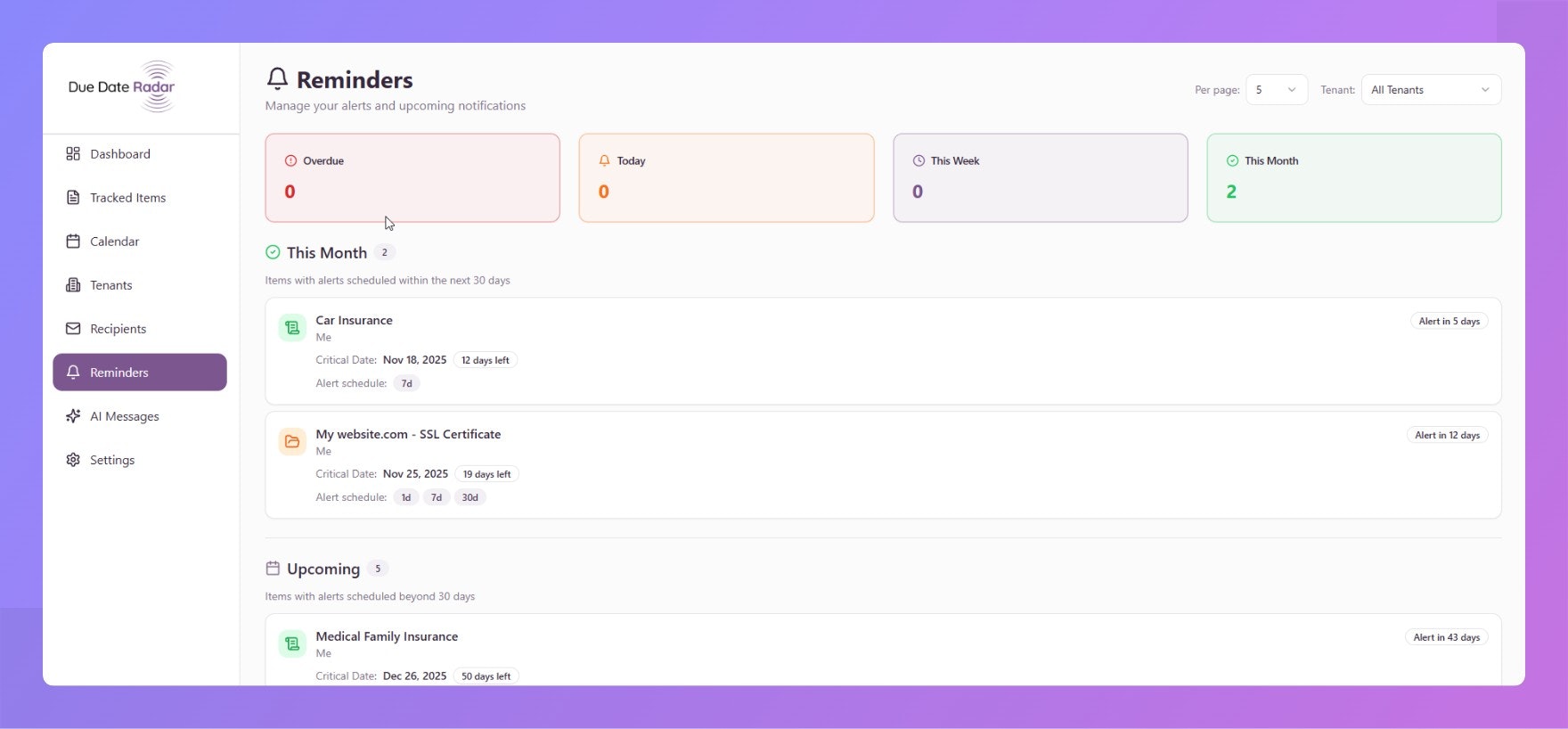 Due Date Radar - Screenshot 4 preview