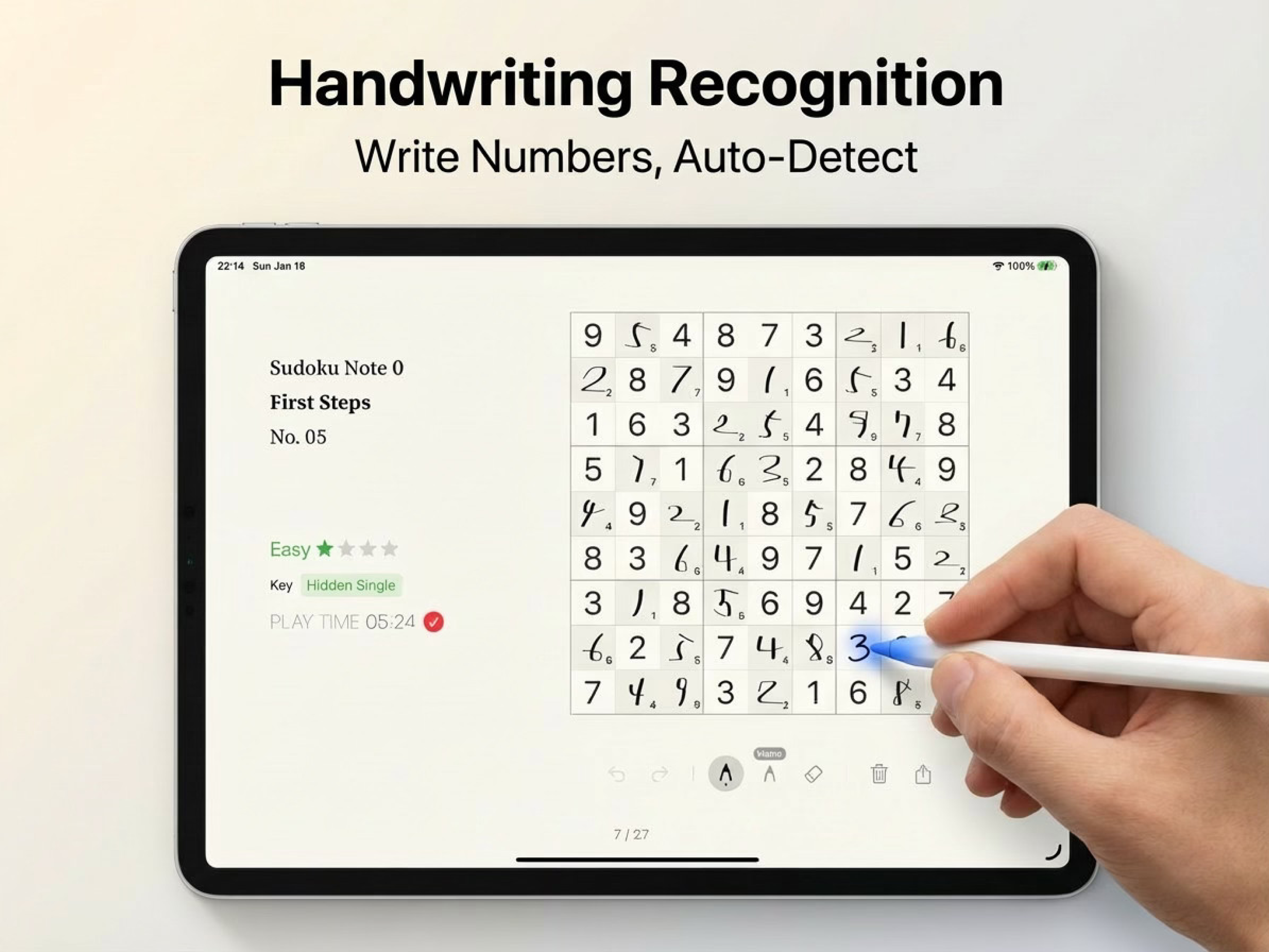 Sudoku Note - Main product screenshot demonstrating key features and user interface