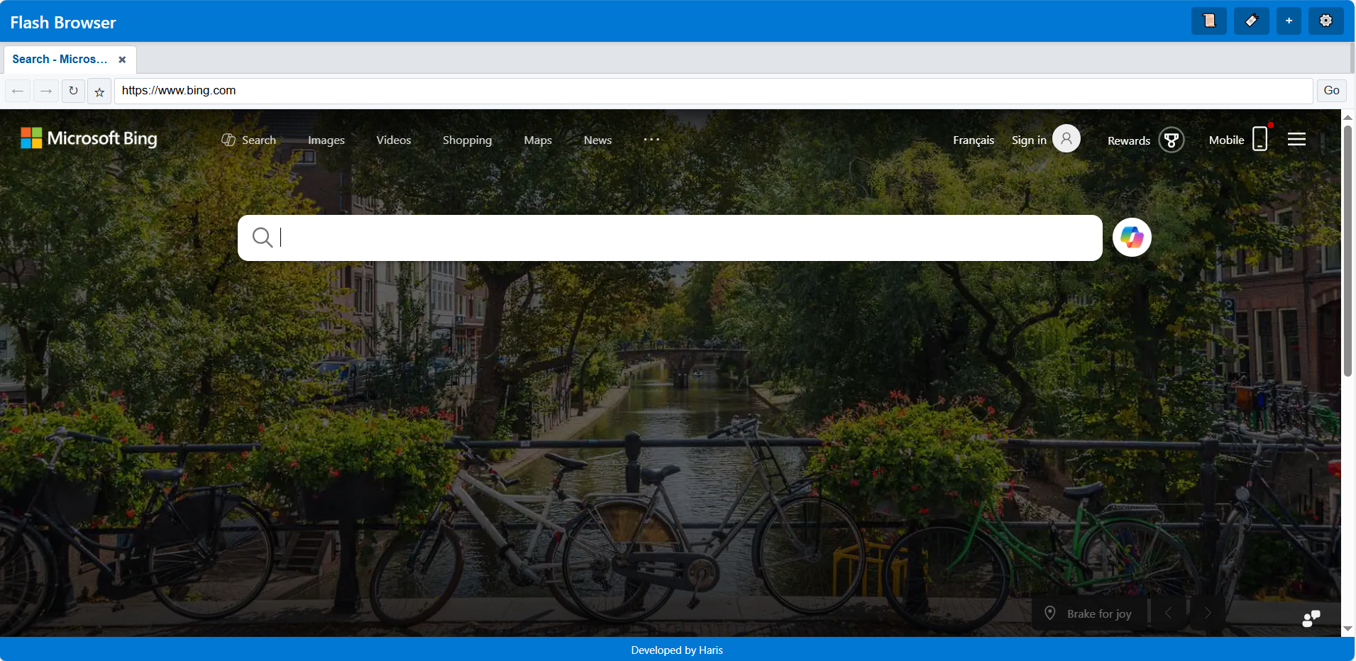 Flash Browser - Быстрый, элегантный, веб-браузер, созданный для ОС Putter медиа 1