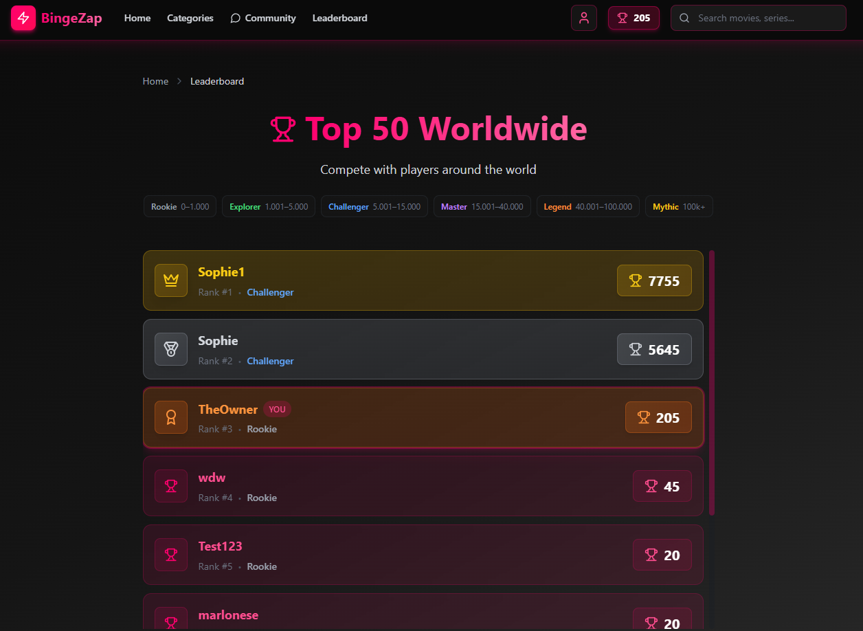 BingeZap - Screenshot 4 showing product features and functionality