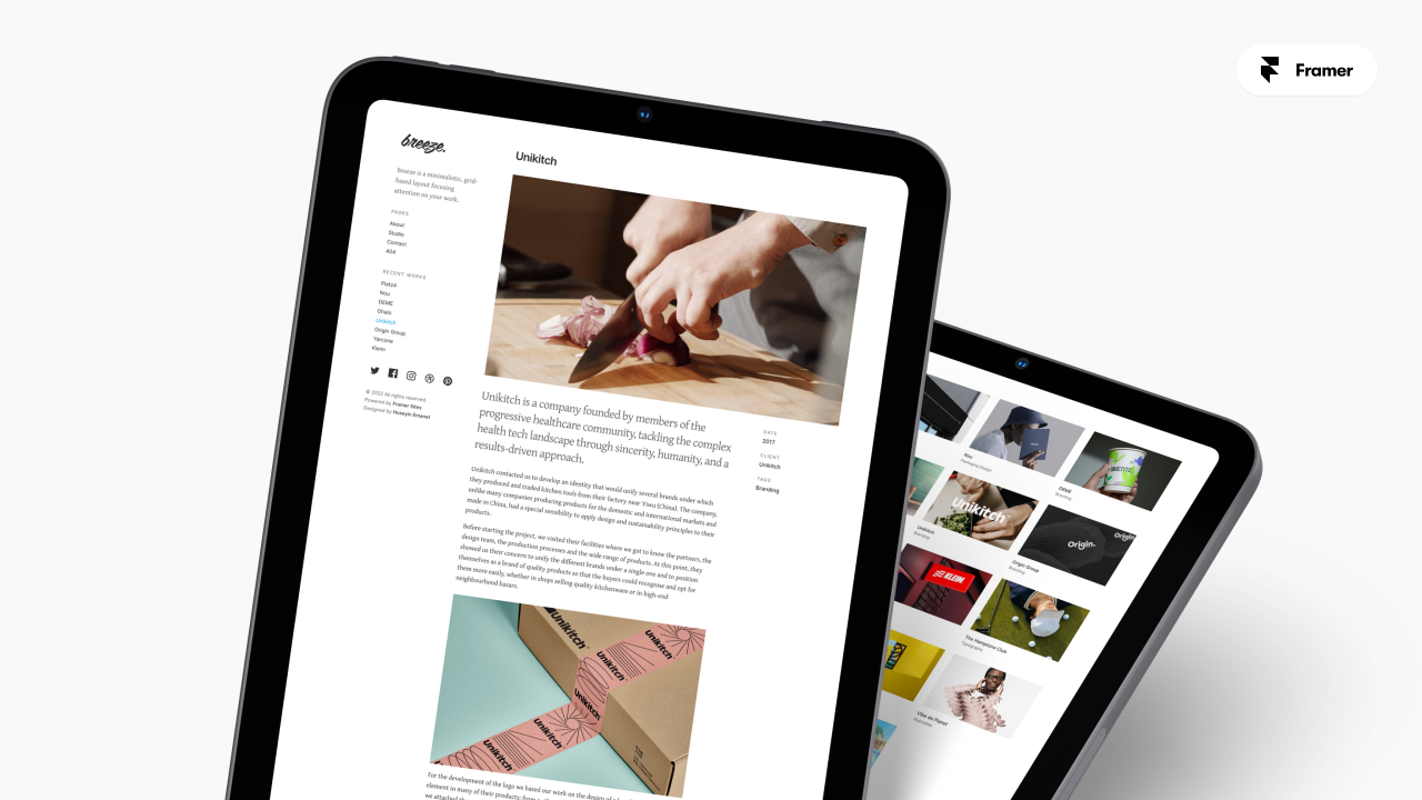 Breeze - Breeze is a minimalistic Framer portfolio template. media 5