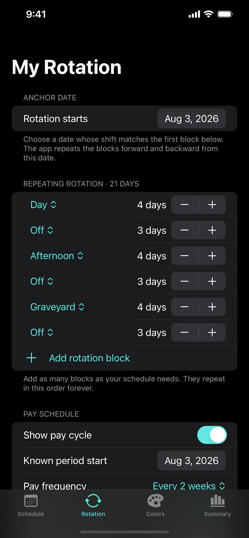 Shift Path Work Calendar screenshot 2