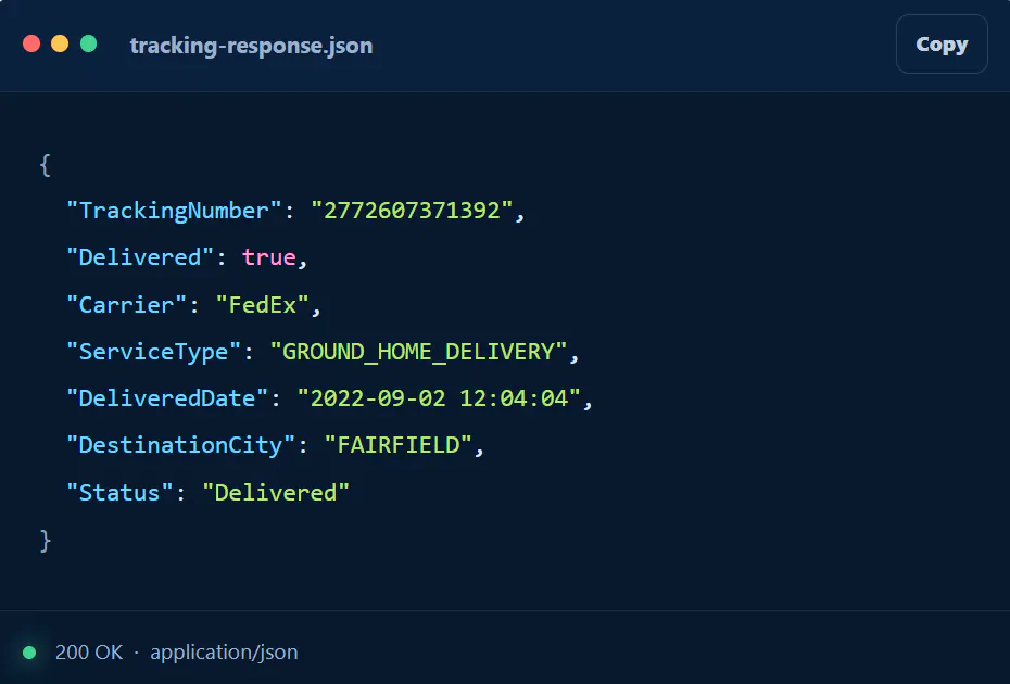 Package Tracking API by C2W gallery image