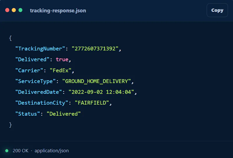 Package Tracking API by C2W screenshot 2