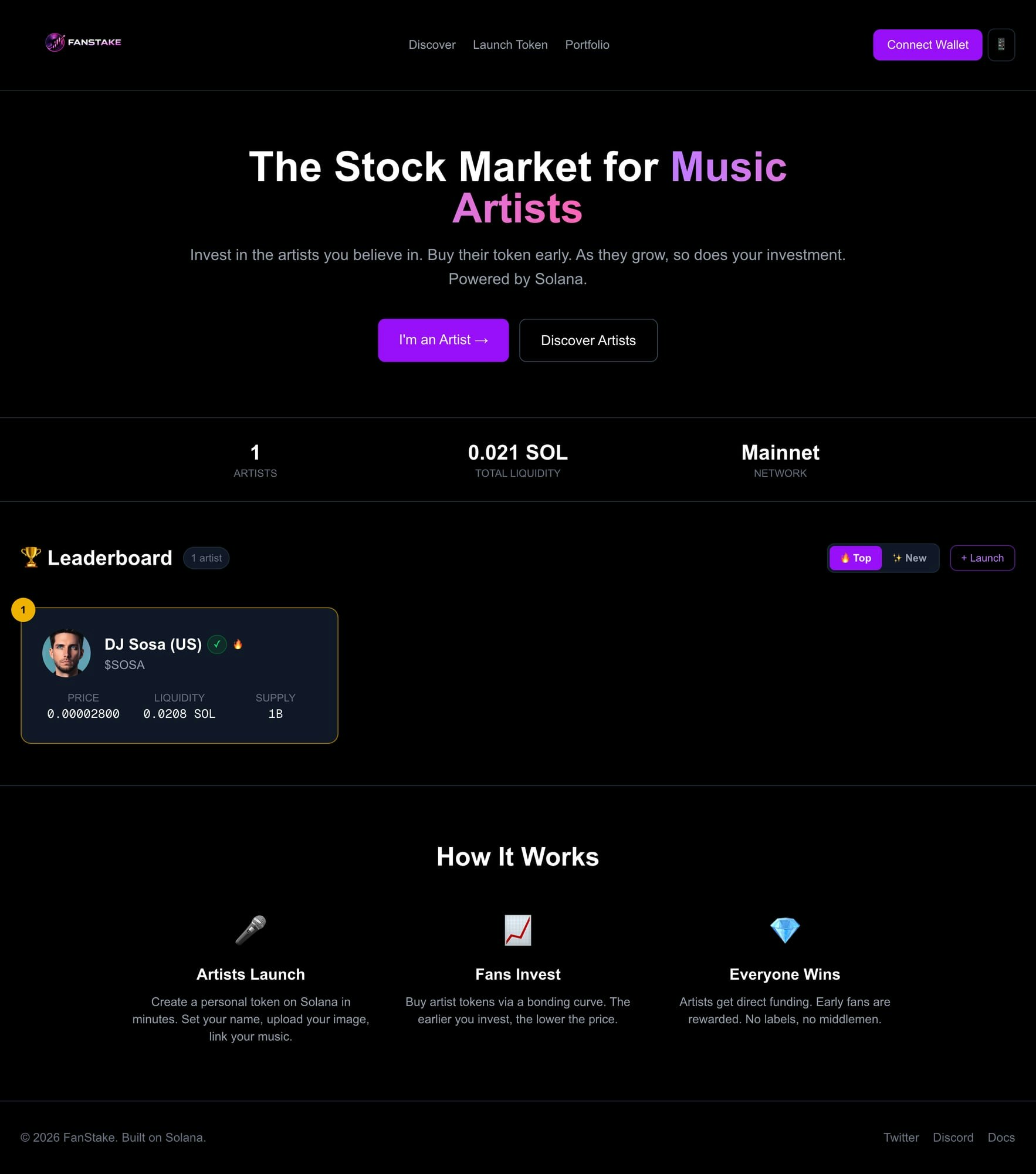 FanStake - Screenshot 2 showing product features and functionality