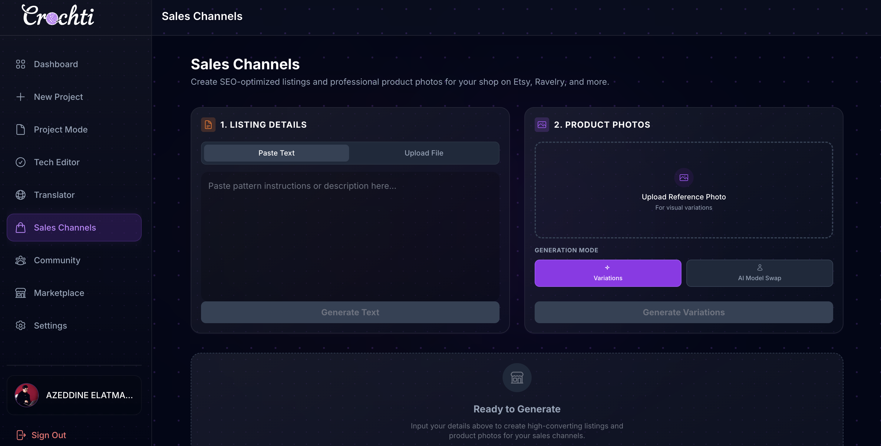 Crochti - Screenshot 5 showing product features and functionality