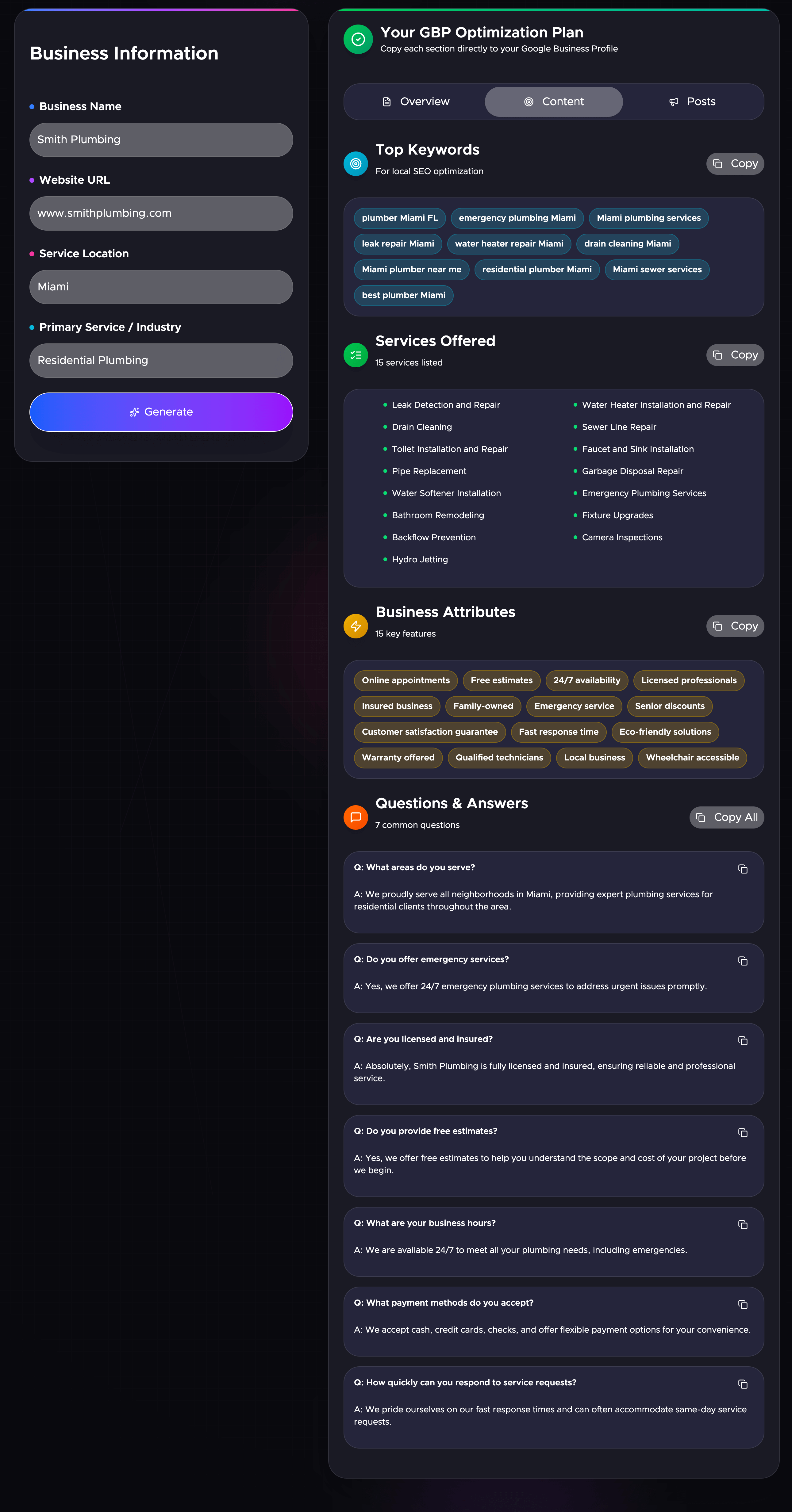 GBP Optimizer - Screenshot 3 preview