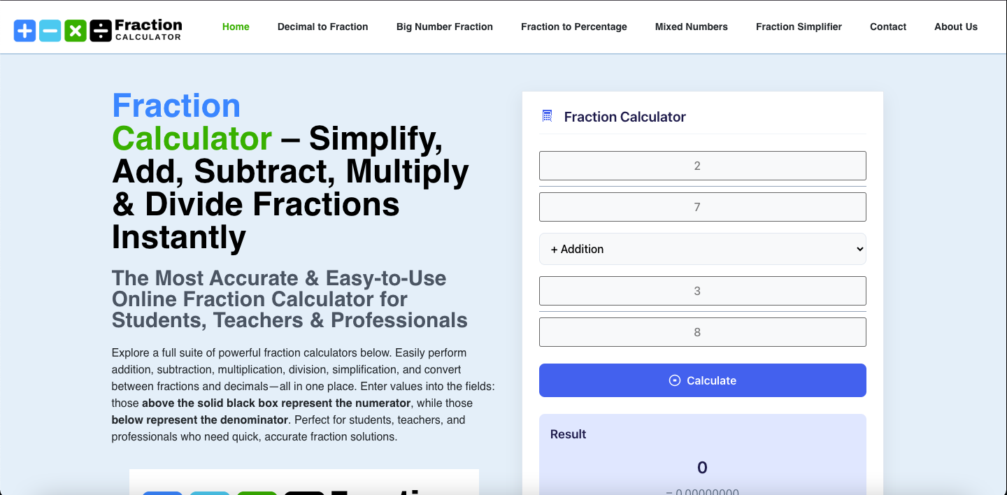 Fraction Calculator gallery image