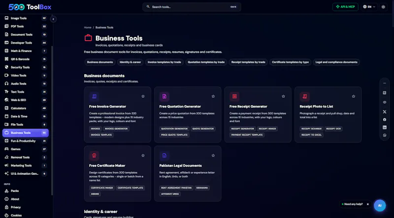 500ToolBox screenshot 3