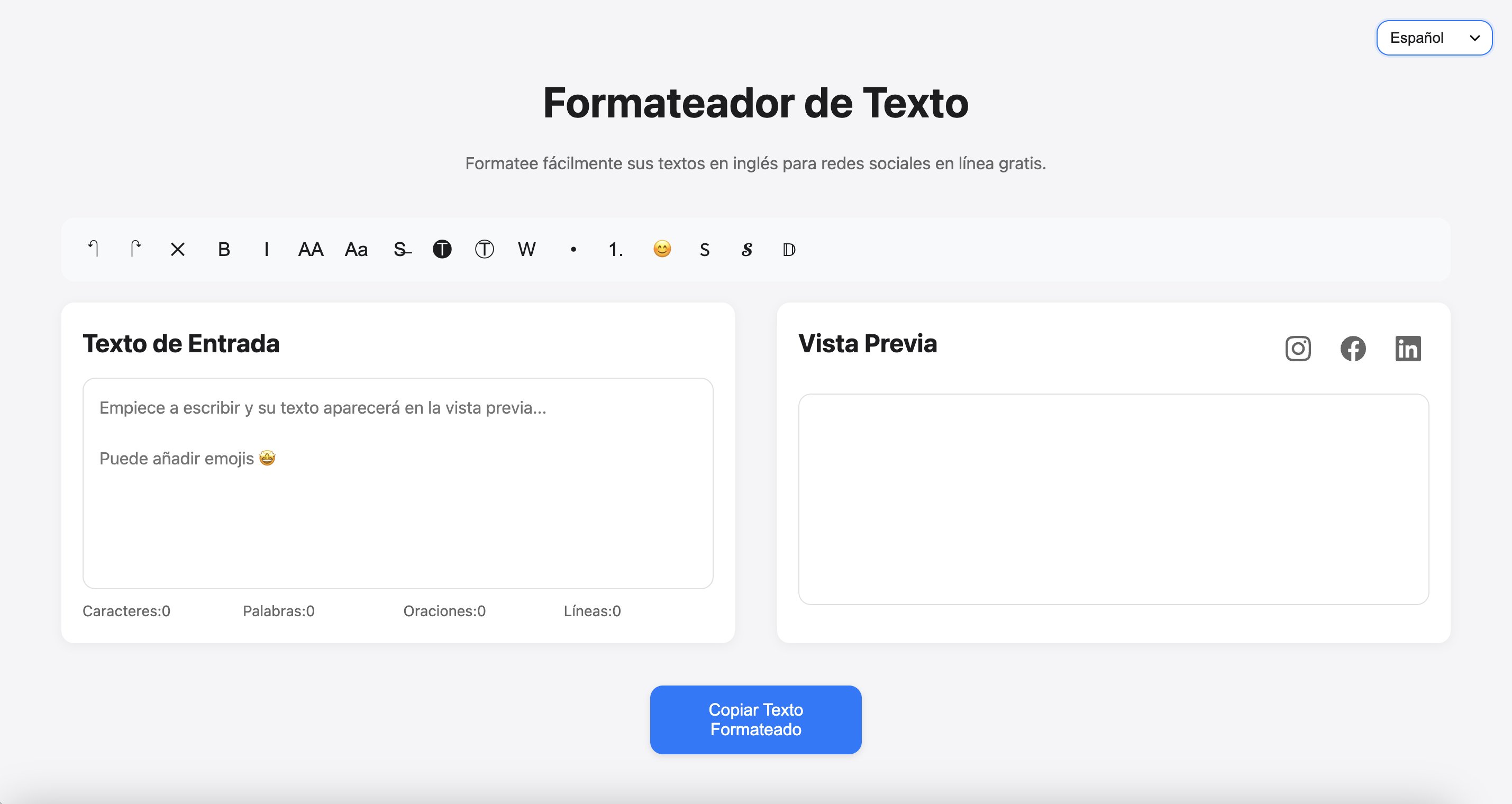 Formatero de texto media 5