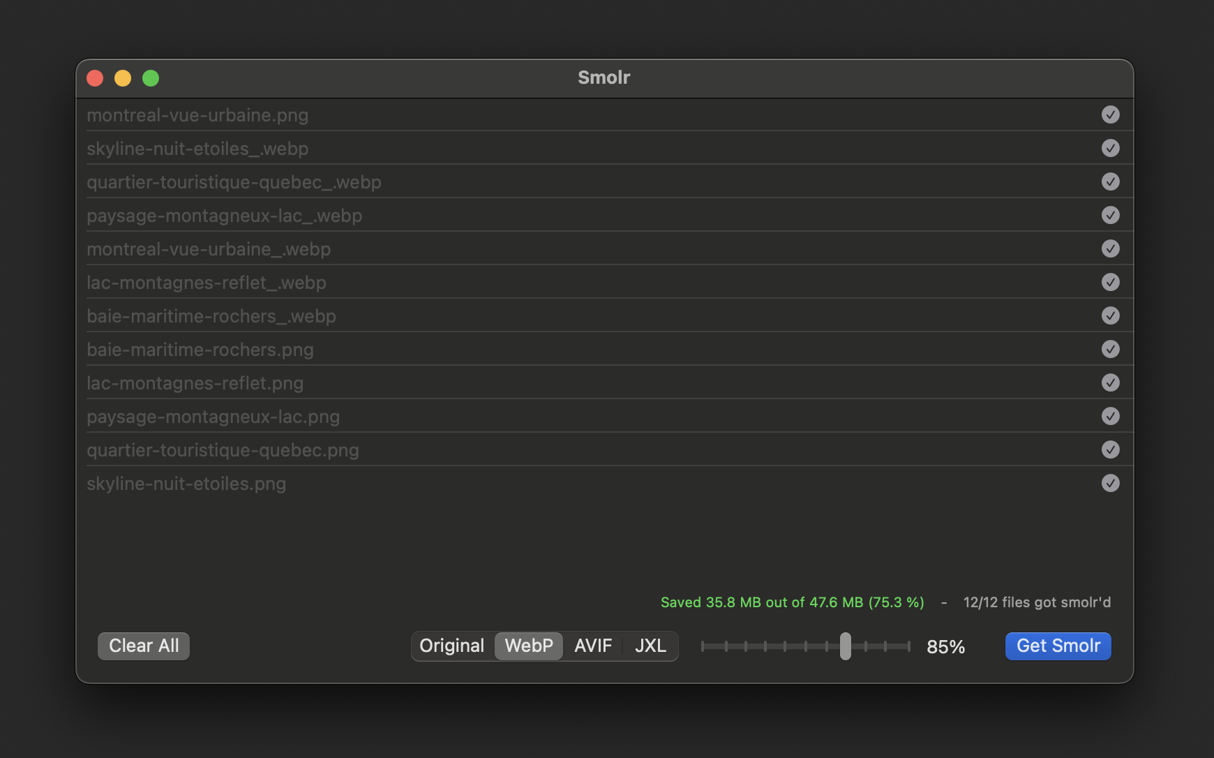Smolr - Screenshot 2 showing product features and functionality